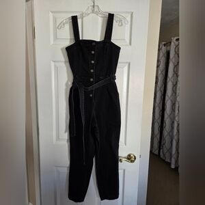 Hollister Black Button-Up Jumpsuit Small